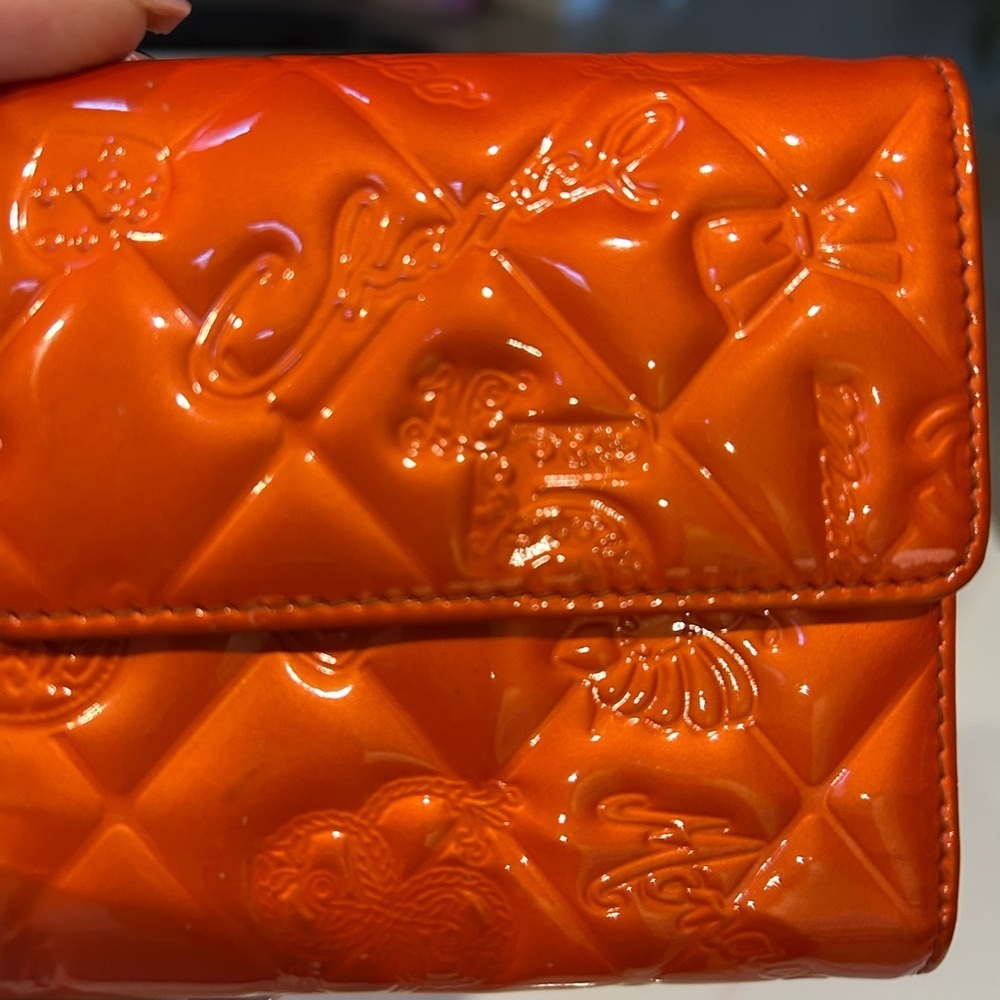 CHANEL Orange Quilted Lucky Charm Wallet - Picture 12 of 13